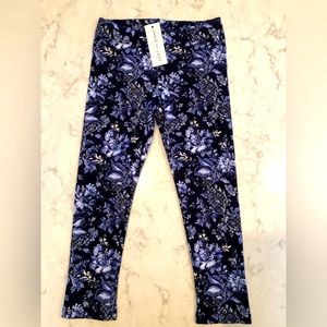 Janie and Jack blue floral legging/pant